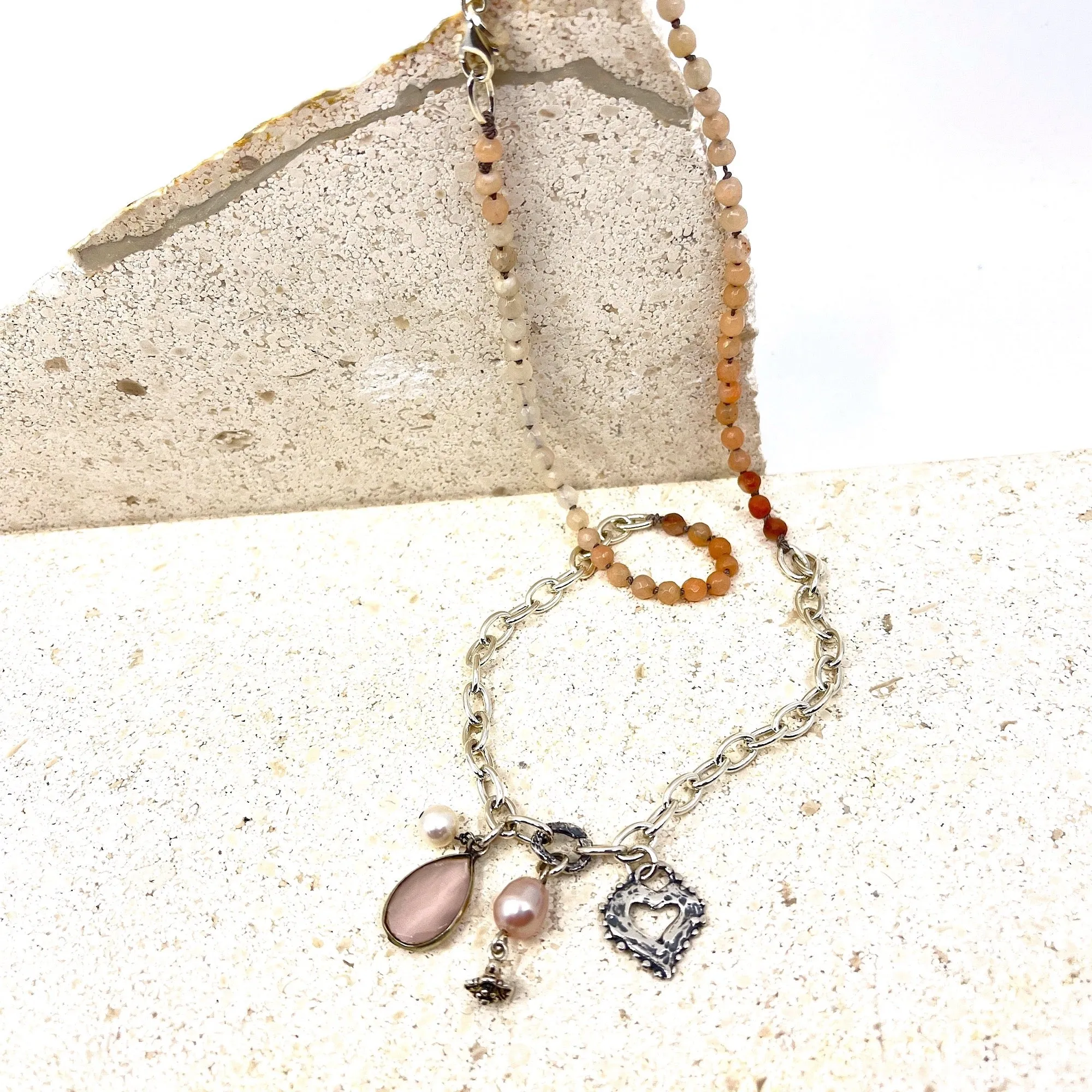 SS Charmed Sunstone Necklace