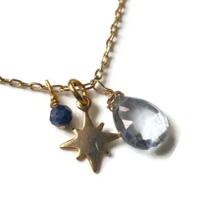 Star and Gemstone Charm Necklace