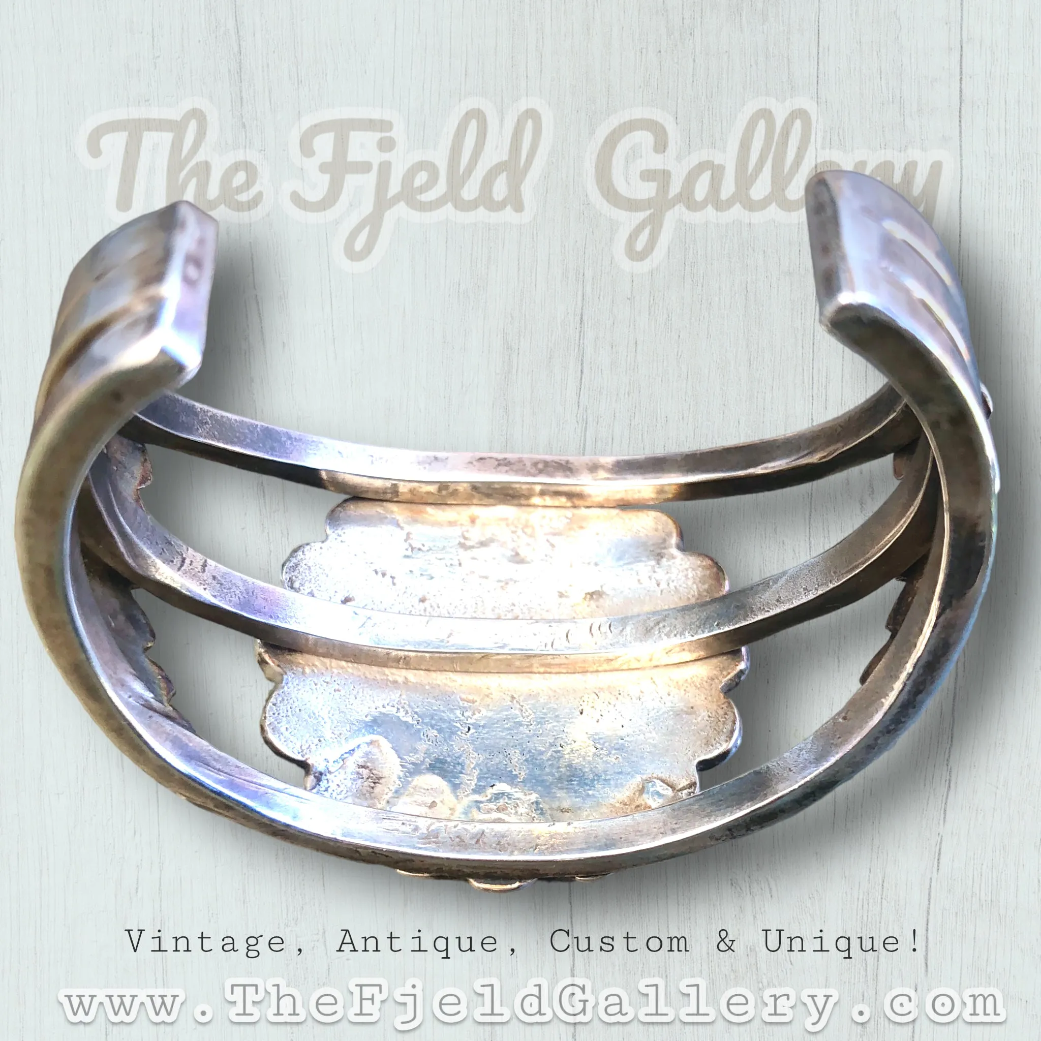 Sterling Silver Zuni Sun God Coral, Tirquoise, Onyx & Mother of Pearl Inlay Cuff Bracelet
