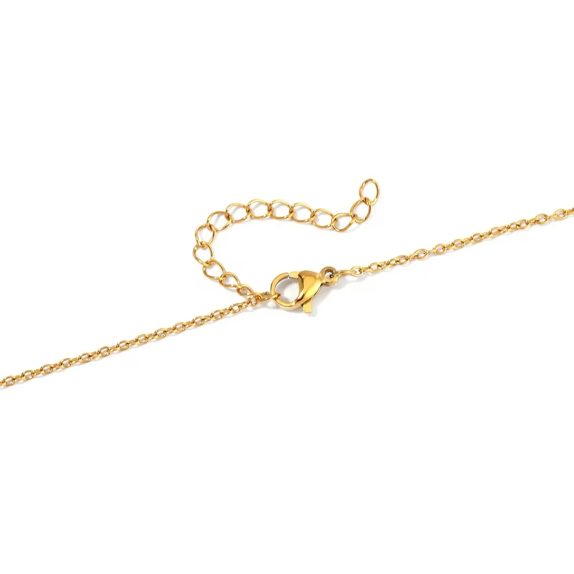 Stunning White Crystal Quartz Pendant Gold 22 Adjustable Necklace New