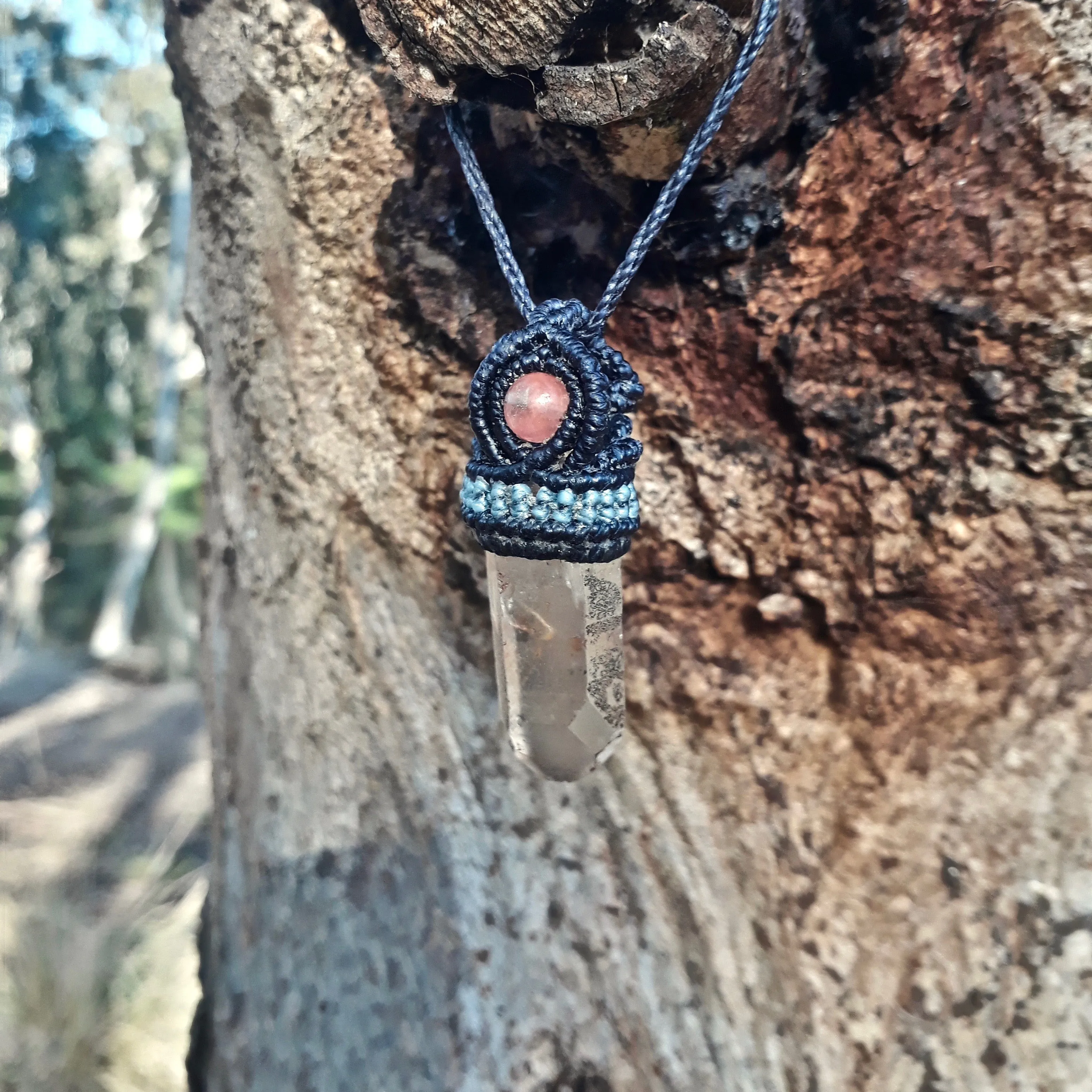 Tangerine quartz necklace