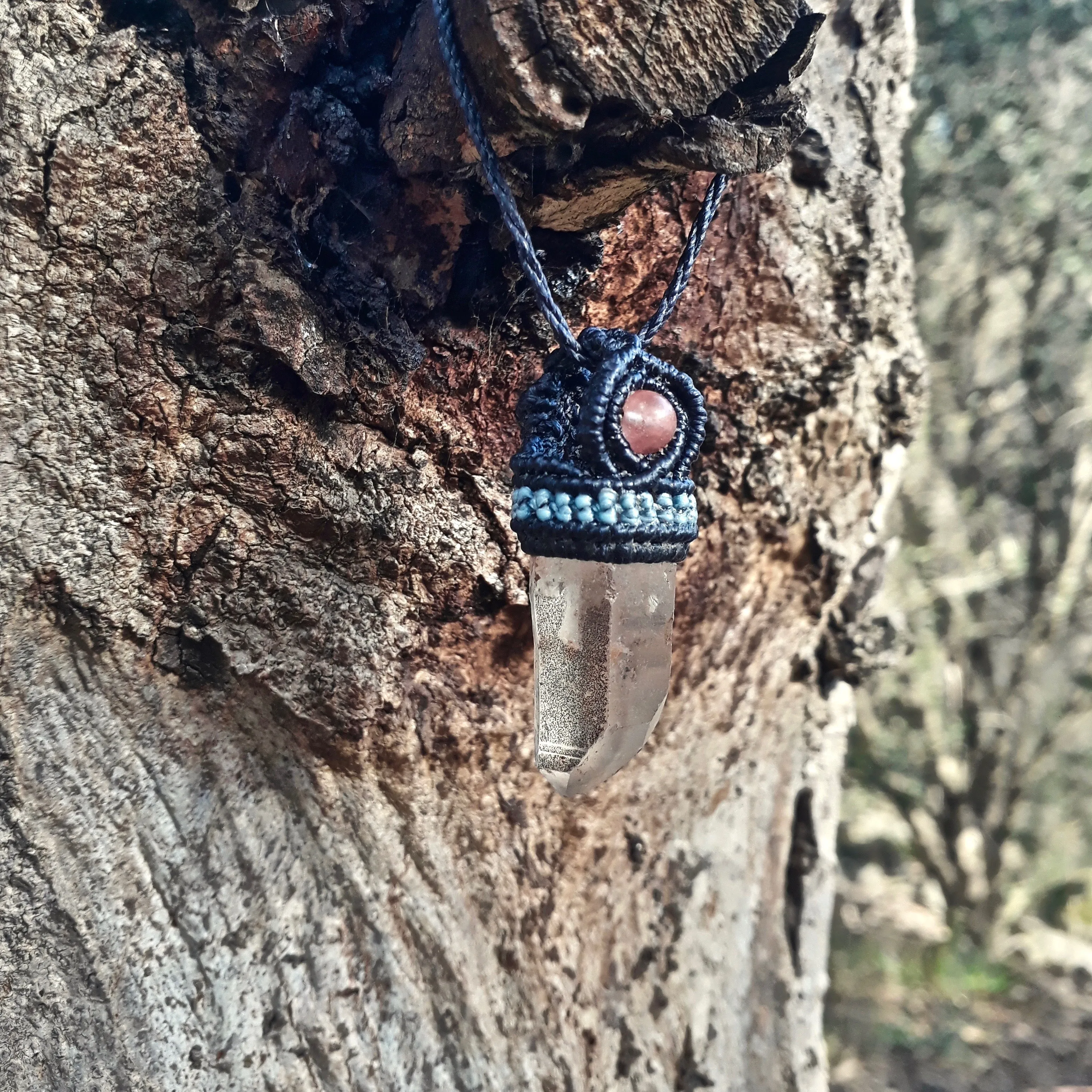 Tangerine quartz necklace
