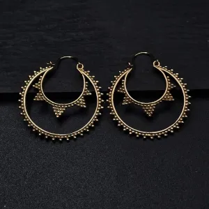 Tribal Boho Handmade Double Hoop Earrings
