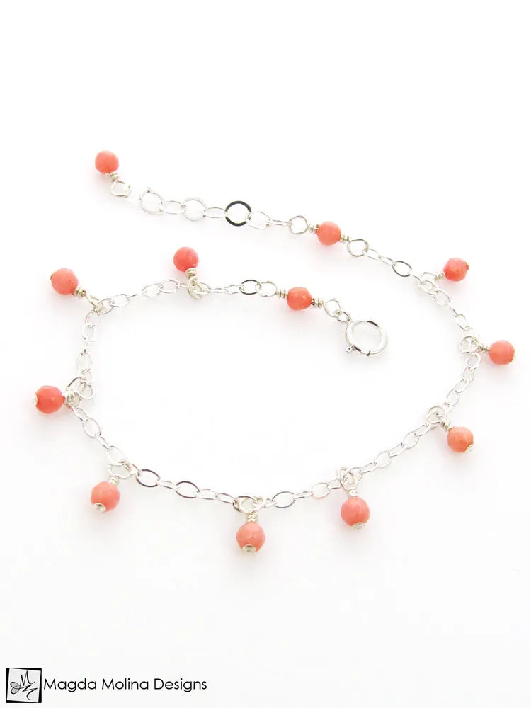 WHOLESALE - Mini Goddess (children) Tiny Pink Coral Bracelet